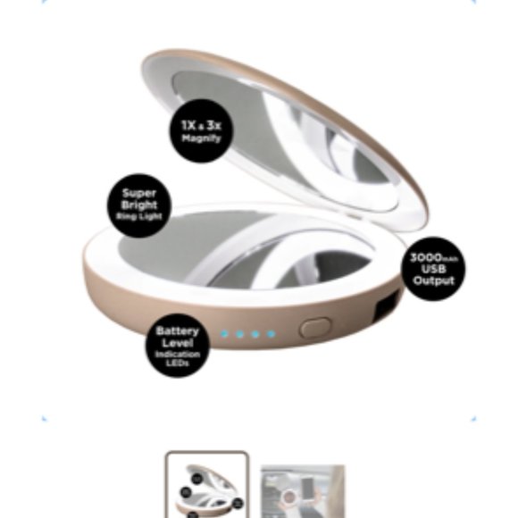 NWT Glam Shell Mobile Powerbank- NEVER OPENED USB Rechargable - Picture 4 of 5